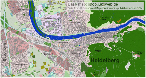 Heidelberg - Vector SVG map / City map